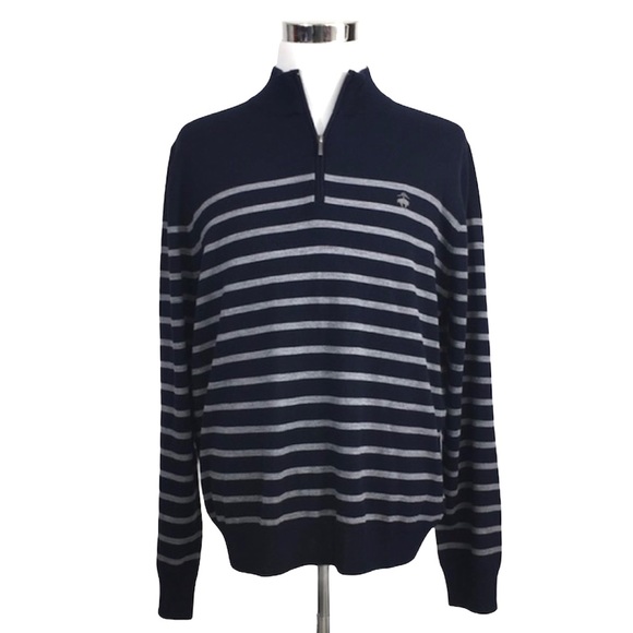 Brooks Brothers Other - Brooks Brothers Navy Striped Quarter Zip Pullover